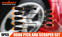 Thumbnail for 9pc Hook and Pick Tool Set Scraper ,Large Full & Small Mini Size Non-slip Handle