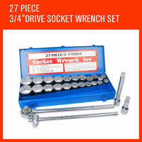 Thumbnail for 27Pc Heavy Duty Socket Wrench Set 3/4