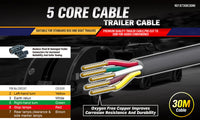 Thumbnail for 30M X 7 Core Wire Cable Trailer Cable Automotive Boat Caravan Truck Coil V90 PVC