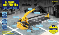 Thumbnail for 600mm Manual Tile Cutter Laser Guide Home Pro Tile Cutting Machine Heavy Duty