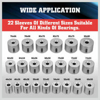 Thumbnail for 27Pc Universal Pull & Press Sleeve Kit Removal Bushing Driver Set Bearings Seal