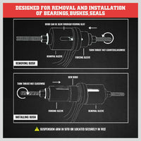 Thumbnail for 27Pc Universal Pull & Press Sleeve Kit Removal Bushing Driver Set Bearings Seal