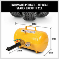 Thumbnail for 5 Gallon / 20L Bead Blaster Tyre Air Tank Tire Inflator Seater 4WD Car Shop Tool