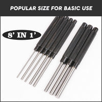 Thumbnail for 8Pc Heavy Duty Long Pin Punch Set 2.4 to 10mm Drift Roll Nail Steel Flat End New