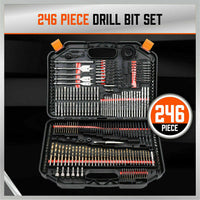 Thumbnail for 246Pc Combination Drill Bits Set Wood Hole Saw Metal Cement Screwdriver Drilling