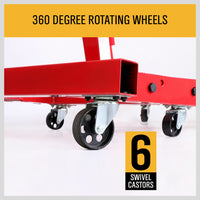 Thumbnail for 2-Ton Hydraulic Engine Crane Foldable Hoist Stand for Mobile Garage Lifting- Workshop Essential