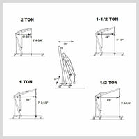 Thumbnail for 2-Ton Hydraulic Engine Crane Foldable Hoist Stand for Mobile Garage Lifting- Workshop Essential