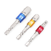 Thumbnail for 3Pc Socket Bit Adaptor Set Drill Nut Driver Power Extension Bars 1/4