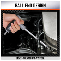 Thumbnail for 18-Piece T-Handle Hex Key Set, SAE/Imperial & Metric Sizes Allen Wrench Set Long Arm with Ball End