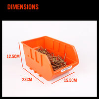 Thumbnail for 4Pc Parts Storage Bins Tool Organizer Rack Box Workshop Tray With Wall Mounted Board