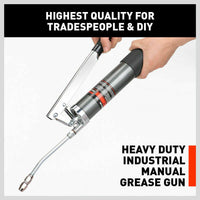 Thumbnail for Heavy Duty 600cc Manual Grease Gun Flexible Hose Coupler 10000PSI Oiling Tools