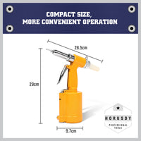 Thumbnail for Air Hydraulic Pop Rivet Gun Pneumatic Riveter Industrial 4-Size Set With Case