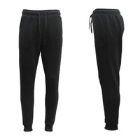 Thumbnail for Mens Unisex Fleece Lined Sweat Track Pants Suit Casual Trackies Slim Cuff XS-6XL, Black, S