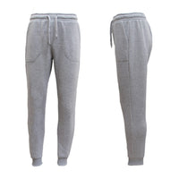 Thumbnail for Mens Unisex Fleece Lined Sweat Track Pants Suit Casual Trackies Slim Cuff XS-6XL, Dark Grey, S