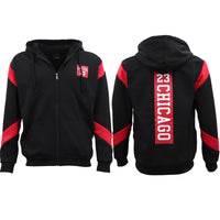 Thumbnail for Men's Fleece Zip Up Hoodie Shirt Chicago Bulls 23 Michael Jordan Sweat Jacket, Yellow, 3XL