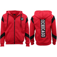 Thumbnail for Men's Fleece Zip Up Hoodie Shirt Chicago Bulls 23 Michael Jordan Sweat Jacket, Yellow, 3XL