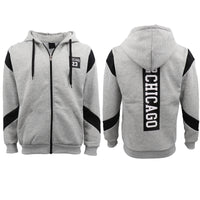 Thumbnail for Men's Fleece Zip Up Hoodie Shirt Chicago Bulls 23 Michael Jordan Sweat Jacket, Yellow, 3XL