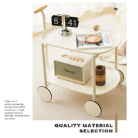 Thumbnail for Movable Modern  Trolley Small Unit Coffee Table Cart Storage Sofa Side Table with Wheels