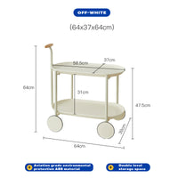 Thumbnail for Movable Modern  Trolley Small Unit Coffee Table Cart Storage Sofa Side Table with Wheels