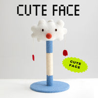 Thumbnail for Cute emoticon cat scratching post toy cat tree