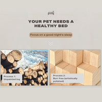 Thumbnail for Solid Wood Pet Cat Bed with Bedding