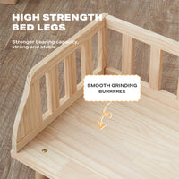 Thumbnail for Solid Wood Pet Cat Bed with Bedding