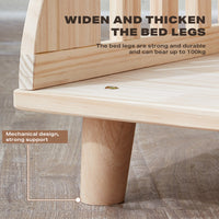 Thumbnail for Solid Wood Pet Cat Bed with Bedding