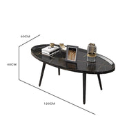 Thumbnail for Coffee Table Living Room Accent Oval Table Contemporary Style Leisure Tea Table