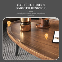 Thumbnail for Coffee Table Living Room Accent Oval Table Contemporary Style Leisure Tea Table