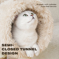 Thumbnail for Sheep Cat Tree Tower Scratching Post Scratcher Cats Condo House Cat Tunnel Bed