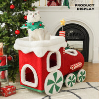 Thumbnail for Christmas Gift Train Cat Tree Cat nest Integrated Cat Nest Toy Scratching Post