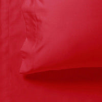 Thumbnail for 1000TC Ultra Soft Fitted Sheet & 2 Pillowcases Set - Double Size Bed - Red