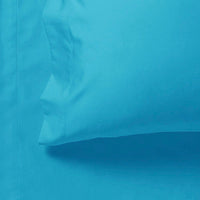 Thumbnail for 1000TC Ultra Soft Fitted Sheet & 2 Pillowcases Set - Double Size Bed - Light Blue