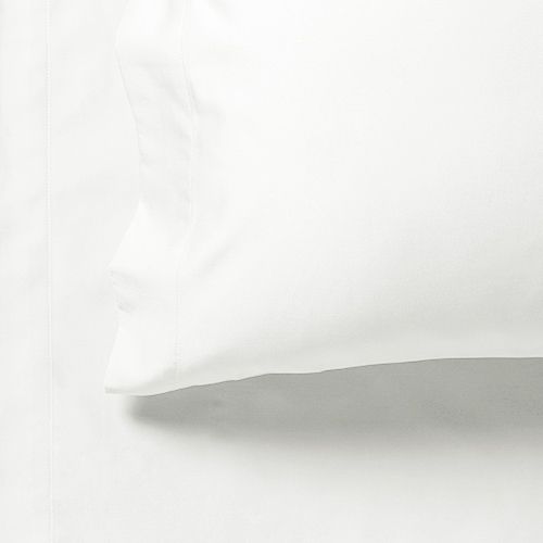 1000TC Ultra Soft Double Size Bed White Flat & Fitted Sheet Set