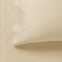 Thumbnail for 1000TC Ultra Soft Double Size Bed Yellow Cream Flat & Fitted Sheet Set