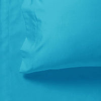 Thumbnail for 1000TC Ultra Soft Double Size Bed Light Blue Flat & Fitted Sheet Set