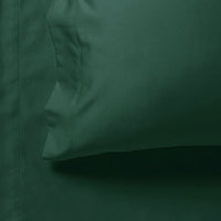 Thumbnail for 1000TC Ultra Soft Double Size Bed Dark Green Flat & Fitted Sheet Set