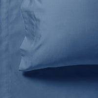 Thumbnail for 1000TC King Size Bed Soft Flat & Fitted Sheet Set Greyish Blue