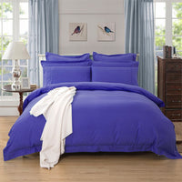 Thumbnail for 1000TC Tailored Double Size Royal Blue Duvet Doona Quilt Cover Set