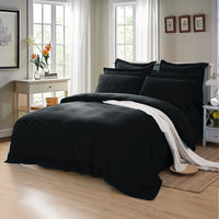 Thumbnail for 1000TC Tailored Double Size Black Duvet Doona Quilt Cover Set