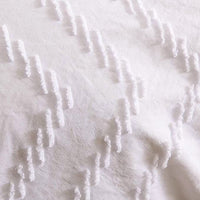 Thumbnail for Tufted Boho Wave Jacquard Super King Size White Duvet Doona Quilt Cover Set