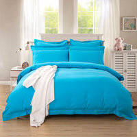 Thumbnail for 1000TC Tailored King Size Light Blue Duvet Doona Quilt Cover Set