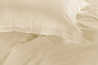 Thumbnail for 1000TC Tailored King Size Yellow Cream Duvet Doona Quilt Cover Set