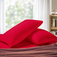 Thumbnail for 1000TC Premium Ultra Soft King size Pillowcases 2-Pack - Red