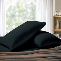 Thumbnail for 1000TC Premium Ultra Soft King size Pillowcases 2-Pack - Black