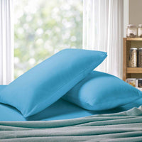 Thumbnail for 1000TC Premium Ultra Soft King size Pillowcases 2-Pack - Light Blue