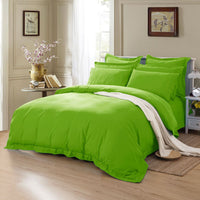 Thumbnail for 1000TC Tailored King Single Size Green Duvet Doona Quilt Cover Set