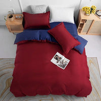 Thumbnail for 1000TC Reversible King Size Blue and Red Duvet Doona Quilt Cover Set