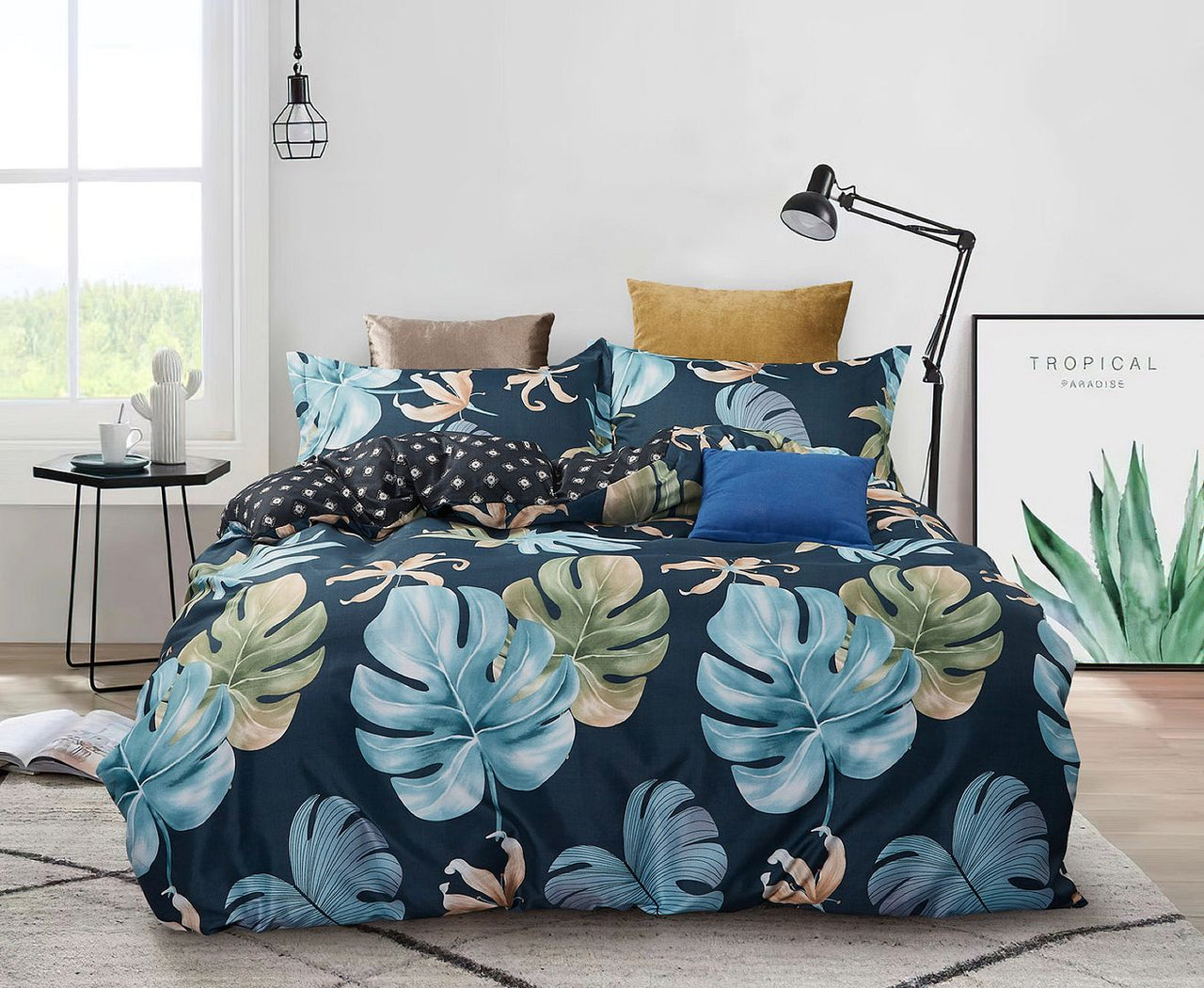 Leaves King Size Quilt/Doona/Duvet Cover Set