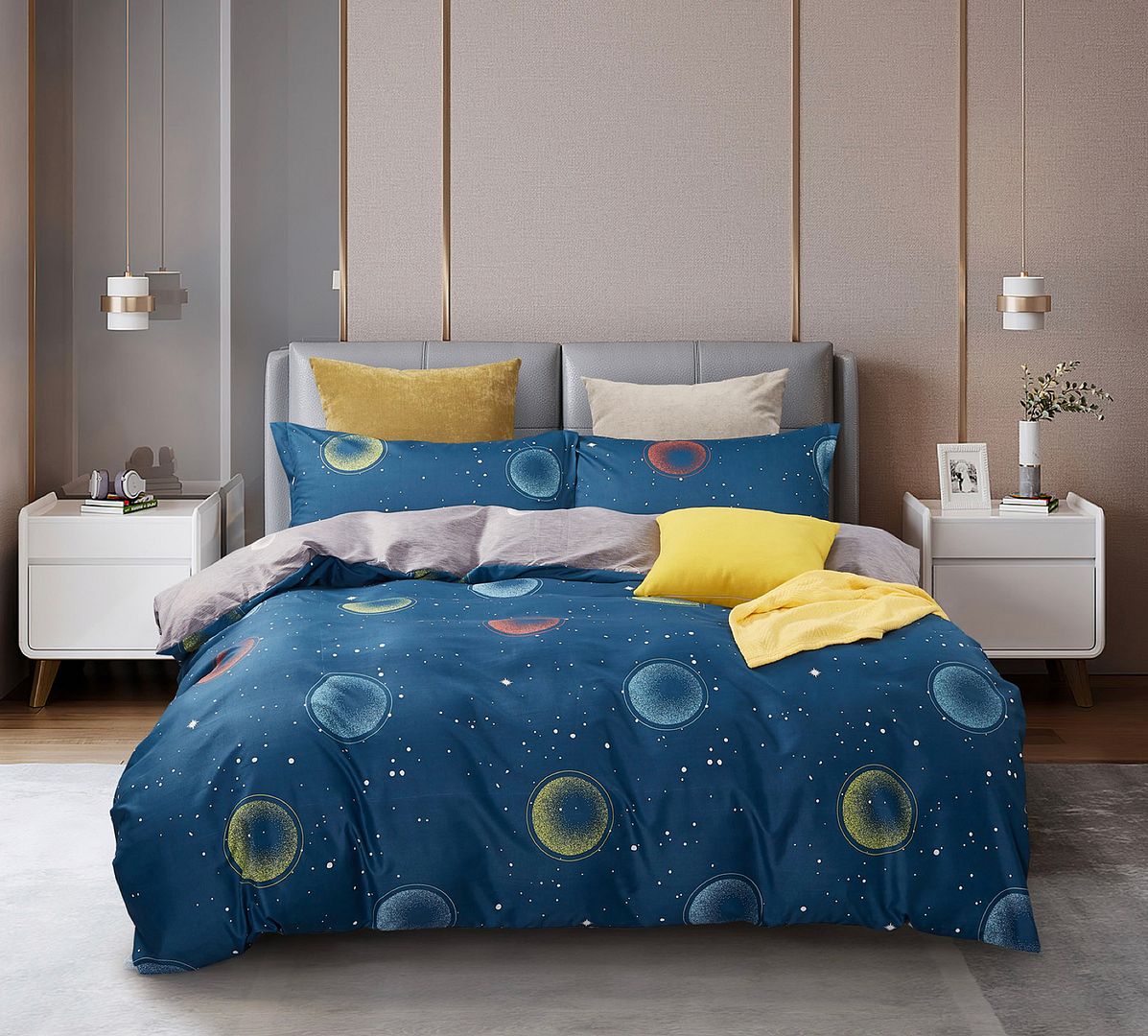 Bubbles Super King Size Quilt/Doona/Duvet Cover Set